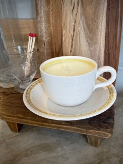 Vintage Franciscan Earthware Hacienda Yellow/Gold Tea Cup & Saucer