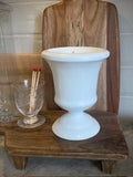 Vintage Milk Glass Vase w/ Pedestal