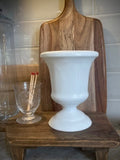 Vintage Milk Glass Vase w/ Pedestal