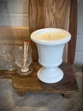 Vintage Milk Glass Vase w/ Pedestal
