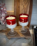 Vintage Kings Crown Ruby Red Flash Goblet