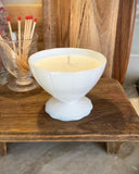 Vintage White Hazel Atlas Newport Footed Compote