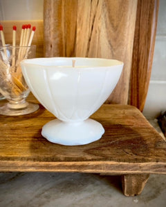 Vintage White Hazel Atlas Newport Footed Compote